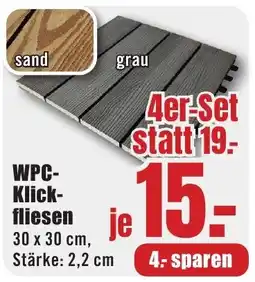 B1 Discount Baumarkt WPC-Klick-fliesen Angebot