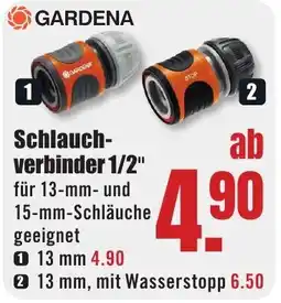 B1 Discount Baumarkt GARDENA Schlauchverbinder 1/2" Angebot
