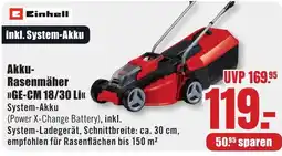B1 Discount Baumarkt Einhell Akku-Rasenmäher »GE-CM 18/30 Li« Angebot