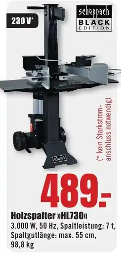 B1 Discount Baumarkt scheppach BLACK EDITION Holzspalter »HL730« Angebot