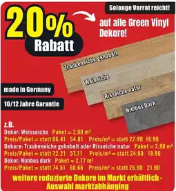 B1 Discount Baumarkt Green Vinyl Dekore Angebot