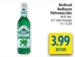 diska Nordbrand Pfefferminz Likör Angebot