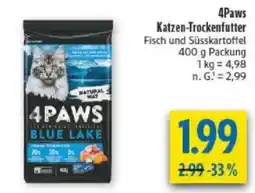 diska 4Paws Katzen-Trockenfutter Fisch und Süsskartoffel Angebot