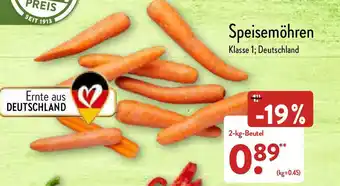 Aldi Nord Speisemöhren 2-kg-Beutel Angebot