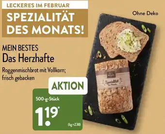 Aldi Nord Mein Bestes Das Herzhafte 500-g-Stück Angebot