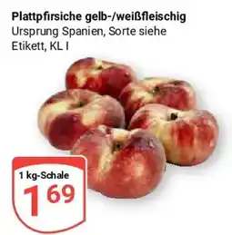 Globus Plattpfirsiche gelb-/weißfleischig Angebot