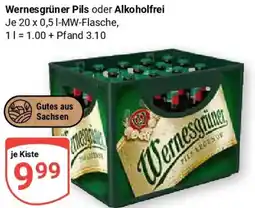 Globus Wernesgrüner Pils oder Alkoholfrei Angebot