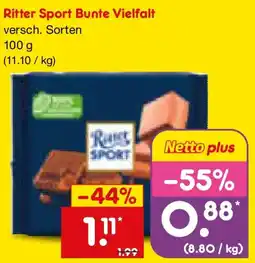 Netto Marken-Discount Ritter Sport Bunte Vielfalt Angebot