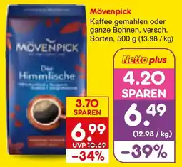 Netto Marken-Discount Mövenpick Kaffee gemahlen oder ganze Bohnen Angebot