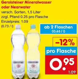 Netto Marken-Discount Gerolsteiner Mineralwasser oder Nearwater Angebot