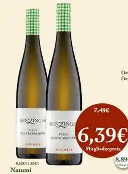 LPG Biomarkt BENZINGER PFALZ GRAUBURGUNDER BIO-WEIN Angebot