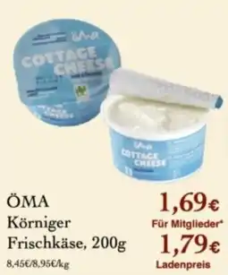LPG Biomarkt ÖMA Körniger Frischkäse Angebot