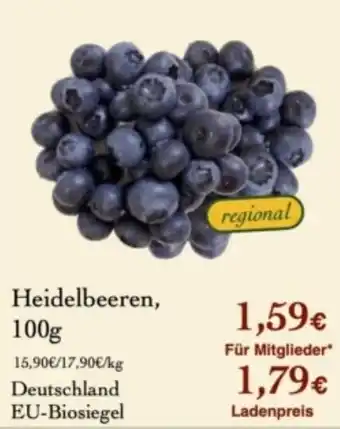 LPG Biomarkt Heidelbeeren Angebot
