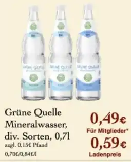 LPG Biomarkt Grüne Quelle Mineralwasser Angebot