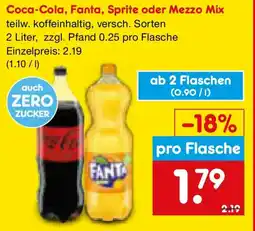 Netto Marken-Discount Coca-Cola, Fanta, Sprite oder Mezzo Mix Angebot