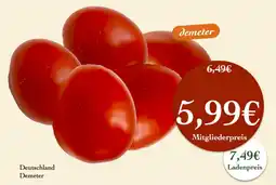 LPG Biomarkt Tomaten Demeter Angebot