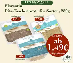 LPG Biomarkt Florentin Pita-Taschenbrot Angebot