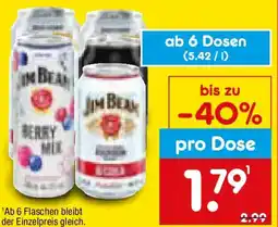 Netto Marken-Discount Ready to Drink Jack Daniels oder Jim Beam Angebot