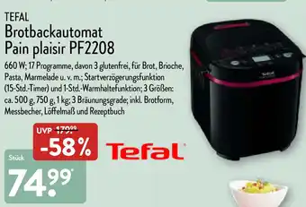 Aldi Nord Tefal Brotbackautomat Pain Plaisir PF2208 Angebot