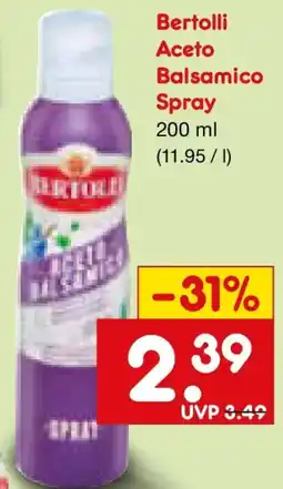 Netto Marken-Discount Bertolli Aceto Balsamico Spray Angebot