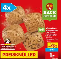 Netto Marken-Discount Weltmeister-, Sonnenblumen und Kürbiskernbrötchen Angebot