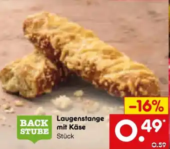 Netto Marken-Discount BACK STUBE Laugenstange mit Käse Angebot