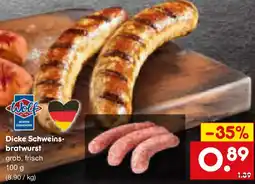 Netto Marken-Discount Wolf Dicke Schweinsbratwurst Angebot