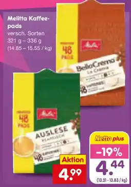 Netto Marken-Discount Melitta Kaffeepads Angebot