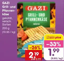 Netto Marken-Discount GAZI Grill- und Pfannenkäse Angebot
