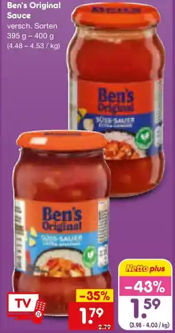 Netto Marken-Discount Ben's Original Sauce Angebot