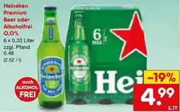 Netto Marken-Discount Heineken Premium Beer oder Alkoholfrei 0,0% Angebot