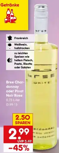 Netto Marken-Discount Bree Chardonnay oder Pinot Noir Rose Angebot