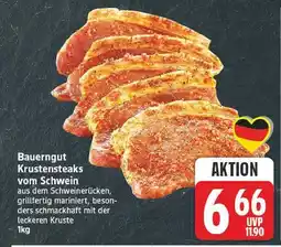 E-Center Bauergut krustensteaks vom schwein Angebot