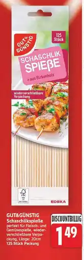 E-Center Gut&günstig schaschlikspieße Angebot