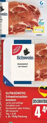E-Center Gut&günstig schweinenackenkotelett Angebot