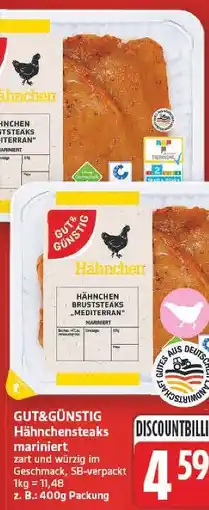 E-Center Gut&günstig hähnchensteaks Angebot