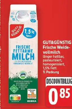 E-Center Gut&günstig frische weidevollmilch Angebot