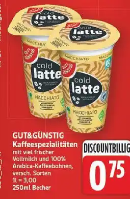 E-Center Gut&günstig kaffeespezialitäten Angebot