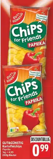 E-Center Gut&günstig chips for friends paprika Angebot