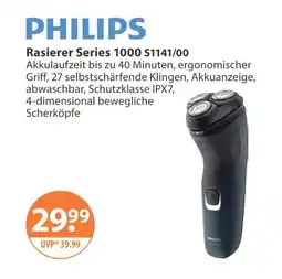 V Markt Philips rasierer series 1000 s1141/00 Angebot