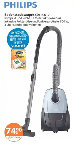 V Markt Philips bodenstaubsauger xd1142/10 Angebot