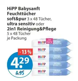 V Markt Hipp babysanft feuchttücher soft&pur Angebot