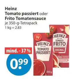 V Markt Heinz tomato passiert oder frito tomatensauce Angebot