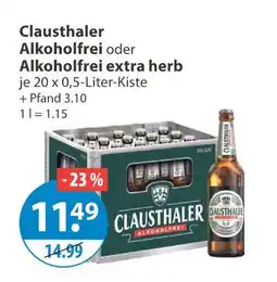 V Markt Clausthaler alkoholfrei oder alkoholfrei extra herb Angebot