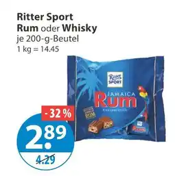 V Markt Ritter sport rum oder whisky Angebot