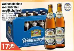 Getränke City Weihenstephan weißbier hell oder alkoholfrei Angebot