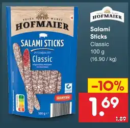 Netto Marken-Discount Hofmaier salami sticks classic Angebot