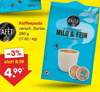 Netto Marken-Discount Cafet kaffeepads Angebot