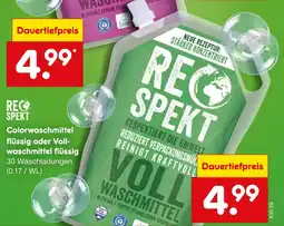 Netto Marken-Discount Respekt colorwaschmittel flüssig Angebot