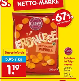 Netto Marken-Discount Clarkys erdnüsse im teigmantel paprika Angebot